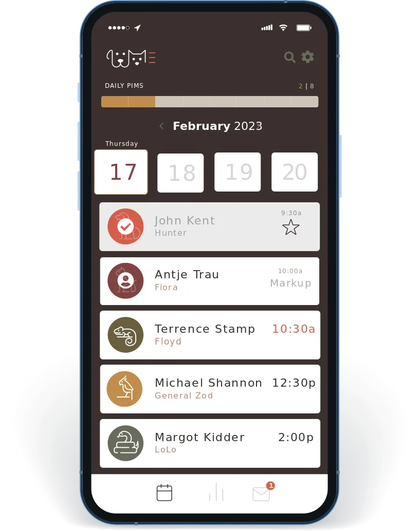A screenshot of the VetSkribe app.